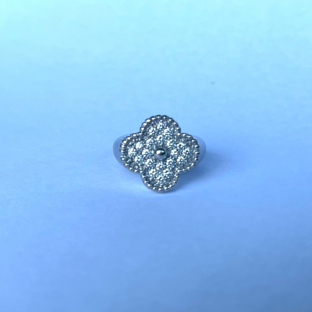 Van Cleef Alhambra White Gold & Pavé Diamond